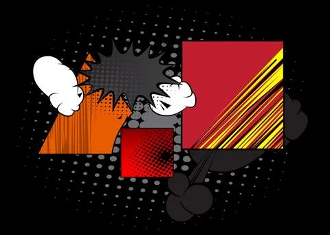 Cartoon background on black, comic book backdrop. Retro vector comics pop a.. 스톡 일러스트