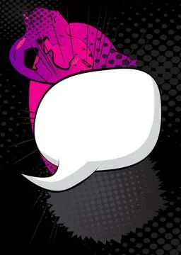 Cartoon background with blank speech bubble, comic book backdrop. Retro vec.. Stockillustratie