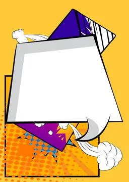 Cartoon background with blank speech bubble, comic book backdrop. Retro vec.. Stock Illustration