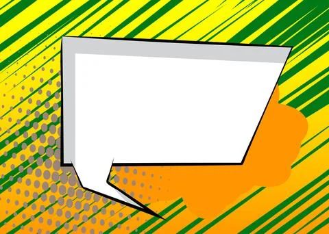 Cartoon background with blank speech bubble, comic book backdrop. Retro vec.. Stockillustratie