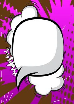 Cartoon background with blank speech bubble, comic book backdrop. Retro vec.. 스톡 일러스트