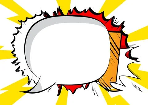 Cartoon background with blank speech bubble, comic book backdrop. Retro vec.. Stockillustratie