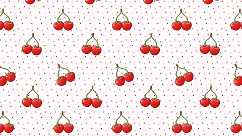 Cartoon Background - Cherry 1 Stock Footage 212128638