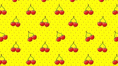 Cartoon Background - Cherry 3 Stock Footage 212129015