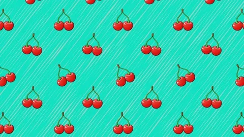 Cartoon Background - Cherry 4 Stock Footage 212129006