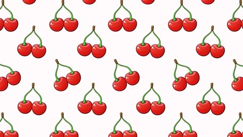 Cartoon Background - Cherry 5 Stock Footage 212129007