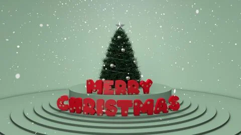 Cartoon background with christmas tree Ilustração Stock