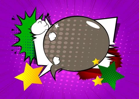 Cartoon background, colorful comic book backdrop. Retro vector comics pop a.. Stock Illustration
