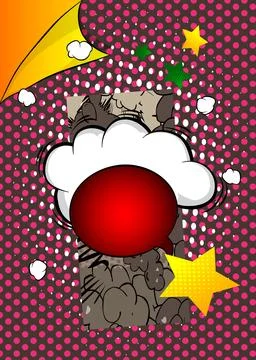 Cartoon background, colorful comic book backdrop. Retro vector comics pop a.. Stock Illustration