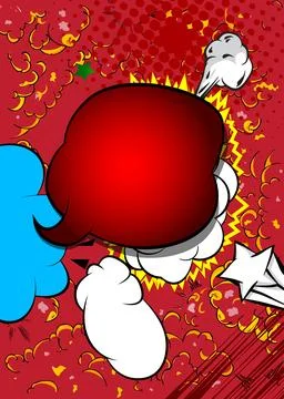 Cartoon background, colorful comic book backdrop. Retro vector comics pop a.. Stock Illustration