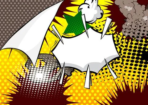 Cartoon background, colorful comic book backdrop. Retro vector comics pop a.. Stock Illustration