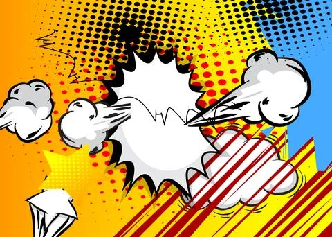 Cartoon background, colorful comic book backdrop. Retro vector comics pop a.. Stock Illustration