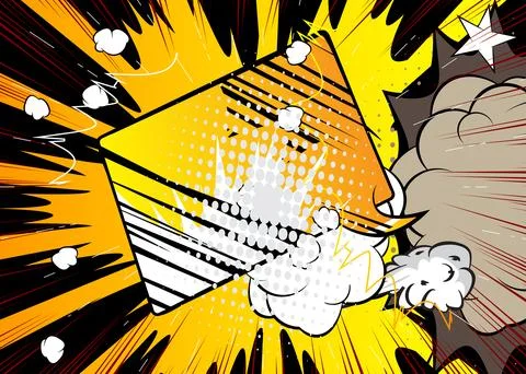 Cartoon background, colorful comic book backdrop. Retro vector comics pop a.. Stock Illustration
