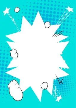 Cartoon Background, comic book awesome backdrop. Retro vector comics pop ar.. Stockillustratie