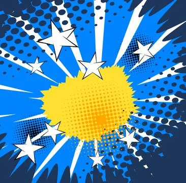 Cartoon background, comic book backdrop. Retro vector comics pop art design. Stock Illustration