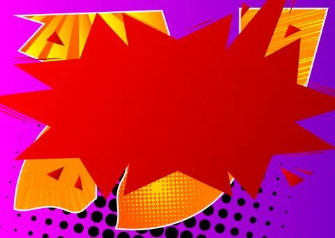 Cartoon Background, comic book backdrop. Retro vector comics pop art illust.. 스톡 일러스트