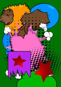 Cartoon background, comic book backdrop. Retro vector comics pop art design. Illustrazione stock