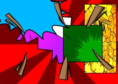 Cartoon background, comic book backdrop. Retro vector comics pop art design. Illustrazione stock