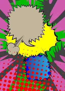 Cartoon background, comic book backdrop. Retro vector comics pop art design. Stock Illustration