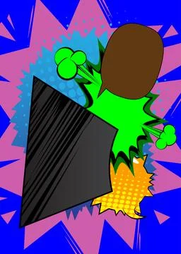 Cartoon background, comic book backdrop. Retro vector comics pop art design. Stock Illustration