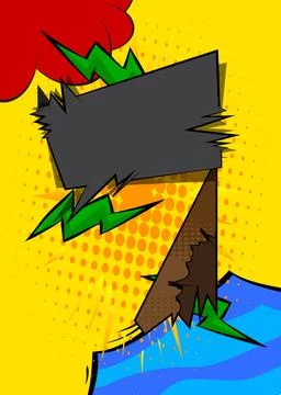 Cartoon background, comic book backdrop. Retro vector comics pop art design. Stock Illustration