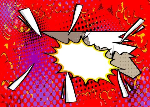 Cartoon Background, comic book backdrop. Retro vector comics pop art design. イラスト素材