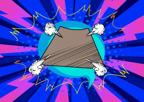 Cartoon Background, comic book backdrop. Retro vector comics pop art design. Illustrazione stock
