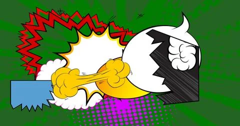 Cartoon background, comic book backdrop. Retro vector comics pop art design. Illustrazione stock