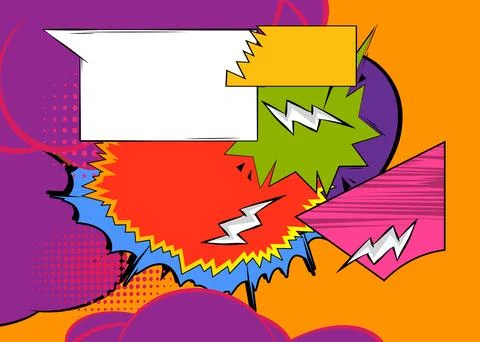 Cartoon background, comic book backdrop. Retro vector comics pop art design. Illustrazione stock