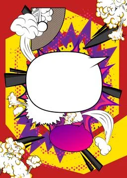 Cartoon background, comic book backdrop. Retro vector comics pop art design. Illustrazione stock