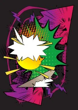 Cartoon background, comic book backdrop. Retro vector comics pop art design. イラスト素材