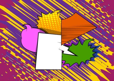 Cartoon background, comic book backdrop. Retro vector comics pop art design. Illustrazione stock
