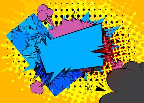 Cartoon background, comic book backdrop. Retro vector comics pop art design. Stockillustratie