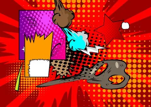 Cartoon background, comic book backdrop. Retro vector comics pop art design. Illustrazione stock