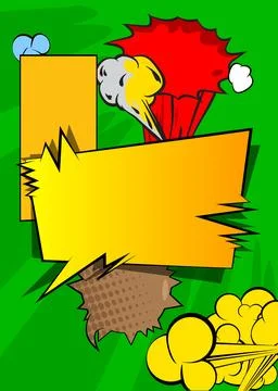 Cartoon background, comic book backdrop. Retro vector comics pop art design. 库存插图