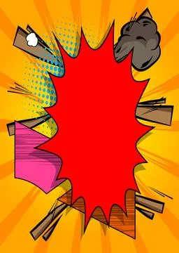 Cartoon background, comic book backdrop. Retro vector comics pop art design. イラスト素材