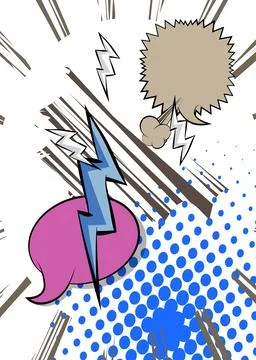 Cartoon background, comic book backdrop. Retro vector comics pop art design. 스톡 일러스트