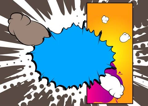Cartoon background, comic book backdrop. Retro vector comics pop art design. イラスト素材