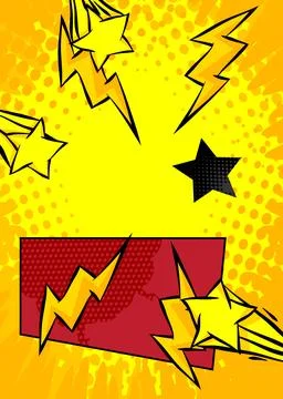 Cartoon background, comic book backdrop. Retro vector comics pop art design. Illustrazione stock