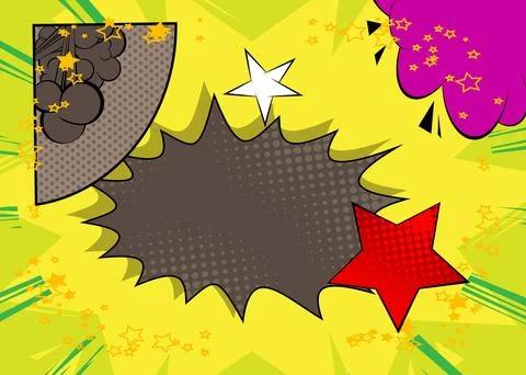 Cartoon background, comic book backdrop. Retro vector comics pop art design. イラスト素材
