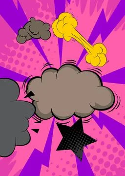 Cartoon background, comic book backdrop. Retro vector comics pop art design. Stockillustratie