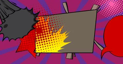 Cartoon background, comic book backdrop. Retro vector comics pop art design. イラスト素材