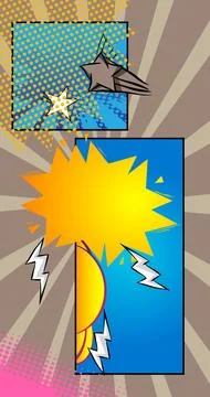Cartoon background, comic book backdrop. Retro vector comics pop art design. イラスト素材