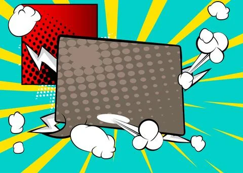 Cartoon background, comic book backdrop. Retro vector comics pop art design. 库存插图