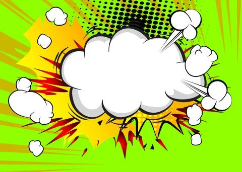 Cartoon background, comic book backdrop. Retro vector comics pop art design. Stockillustratie