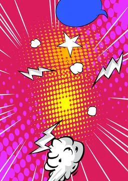 Cartoon background, comic book backdrop. Retro vector comics pop art design. イラスト素材