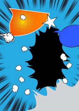 Cartoon background, comic book backdrop. Retro vector comics pop art design. Illustrazione stock