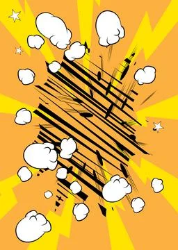 Cartoon background, comic book backdrop. Retro vector comics pop art design. Stock Illustration