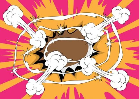 Cartoon background, comic book backdrop. Retro vector comics pop art design. Stock Illustration