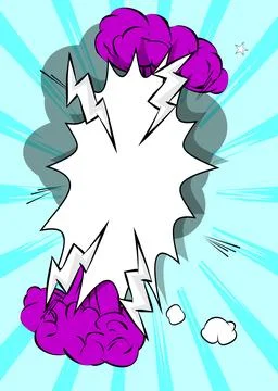 Cartoon background, comic book backdrop. Retro vector comics pop art design. 库存插图